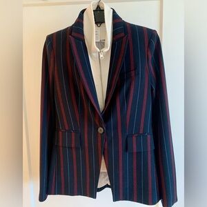 Veronica Beard Carter striped blazer jacket W / removable dickey
